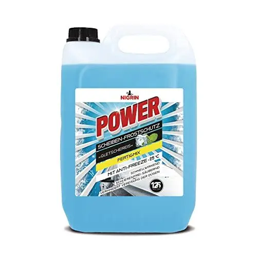 Produktbild: NIGRIN Scheiben-Frostschutz POWER Fertigmix bis -25°C, schnellwirkend, schlierenfrei und verhindert erneutes Einfrieren, blau, 5 Liter Kanister