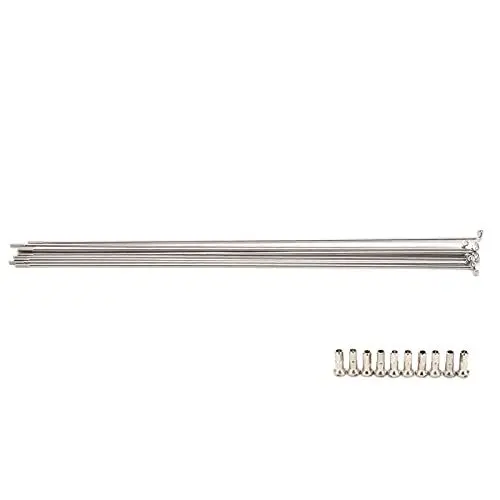 Produktbild: Fahrradspeichen Set, 220mm / 245mm / 270mm Fahrradspeichen 14G J Bend Fahrradspeichen mit Nippel für Rennrad Mountain Downhill Fahrrad Reparaturteile(245mm) Fahrrad und Ersatzteile