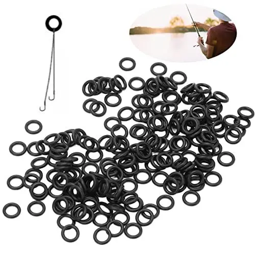 Produktbild: Niiyen 200 Stück O-Ringe aus schwarzem Gummi, 10 mm abriebfest, universell, zum Angeln