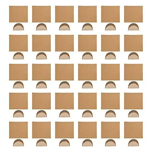 Produktbild: AZMUDE Tischnummernhalter 30 Stück Holz-Tischkartenhalter für Hochzeiten mit 30 Kraftpapieren, rustikal, wiederverwendbar, umweltfreundlich, Holz-Tischnummern für Partys