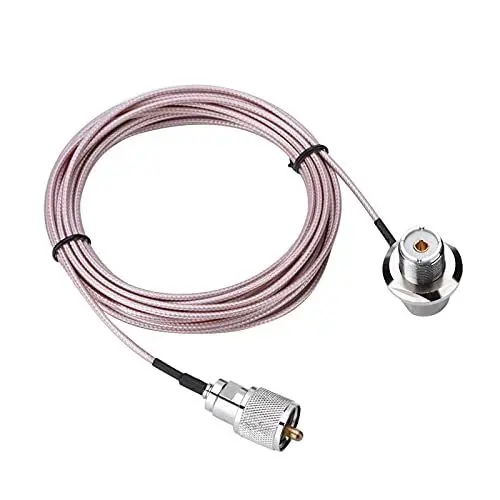 Produktbild: Niiyen Antennenadapteranschlüsse, 5M 16FT Koaxial-Koaxialkabel UHF PL-259 Stecker auf Buchse Adapter für Mobilfunkantenne Funkantennenkabel