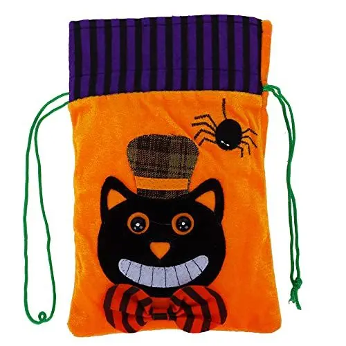 Produktbild: Niiyen Halloween-Geschenktüten aus Sackleinen, Süßigkeiten-Aufbewahrungstasche, Goodie-Taschen, Trick-or-Treat-Taschen, Wiederverwendbare Tasche Für Halloween-Kostüme(Schwarze Katze)