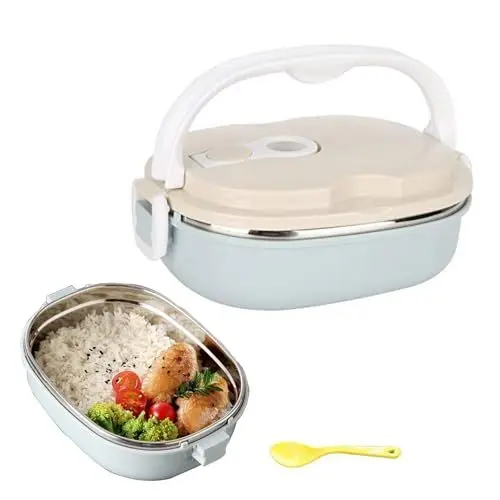 Produktbild: Niiyen Lunchbox, 900ml Edelstahl-Bento Lunch Box, Einschichtigem Lunchbox, auslaufsichere Lebensmittelbehälter, Sandwich-Salatbox für Arbeit, Schule, Picknick