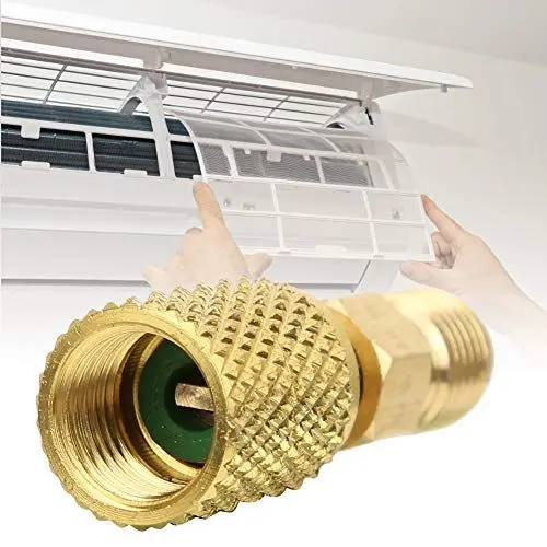 Produktbild: Niiyen Adapter R410A, Adapter A/C 1/4 Zoll männlich auf 5/16 Zoll weiblich SAE, geeignet für Klimageräte R410A Mini Split System, Klimaanlage und Kühlung