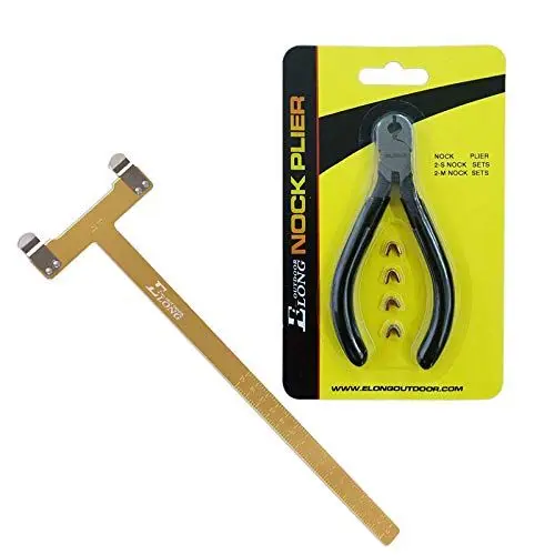 Produktbild: NIKA ARCHERY Nockzangen-Sets, 4 Saiten-Nockpunkte, Bow T Square Lineal-Messung zum Schießen von Zielübungen
