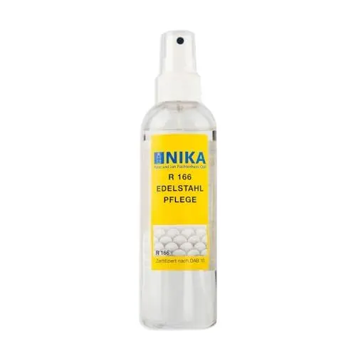 Produktbild: NIKA R166 Edelstahlpflege Spray für Spülmaschinen, Geschirrspüler, Edelstahlgrill, Haushalt - Spülmaschinenpflege - für noch mehr Glanz 200ml