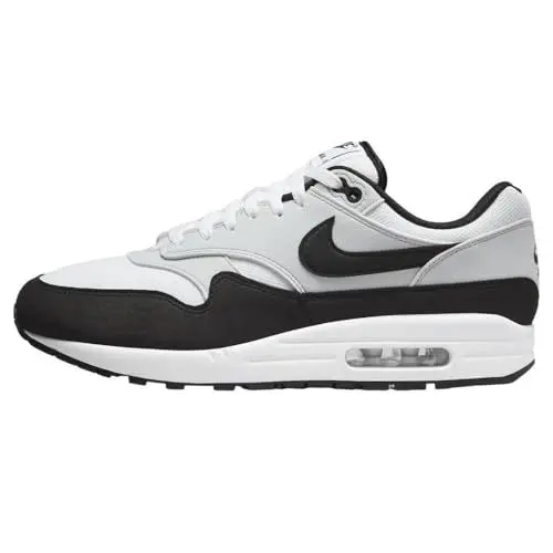 Produktbild: NIKE Air Max 1 Herren-Sneaker, FD9082, Größe 46, Weiß/Schwarz, reines Platin 107, White Black Pure Platinum 107, 46 EU