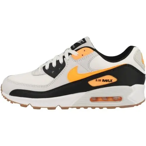 Produktbild: NIKE Air Max 90 Herren-Sneaker, 107 cm, Grau, Weiß, Schwarz, Gelb, 42.5 EU