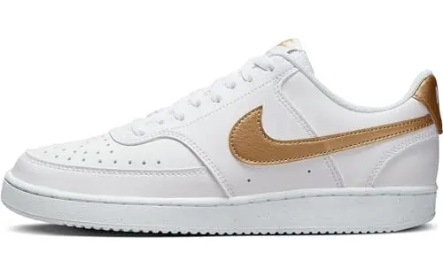 Produktbild: NIKE Damen Court Vision Low Next Nature Sneaker, Weiß Metallic Gold White, 38 EU