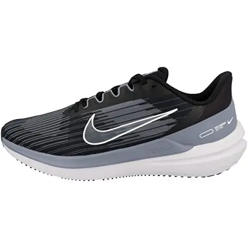 Produktbild: Nike Herren Air Winflo 9 Sneaker, Schwarz Weiß Sogener Schieferzauber, 44 EU