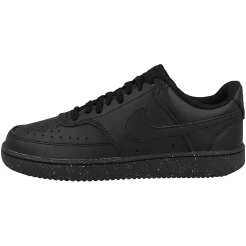 Produktbild: NIKE Herren Court Vision Low Next Nature Sneaker, Schwarz/schwarzschwarz, 45 EU
