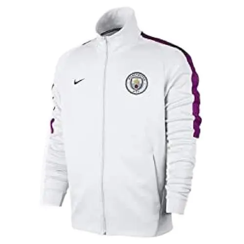 Produktbild: NIKE Herren MCFC M NSW Jacket Franchise Authentic Manchester City Fußballjacke, Weiß/Wahre Beere/Mitternacht Marine Blau, S