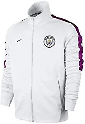 Produktbild: NIKE Herren Manchester City MCFC M NSW Fran AUT Fußballjacke, Weiß/Wahre Beere/Mitternacht Marine Blau, L