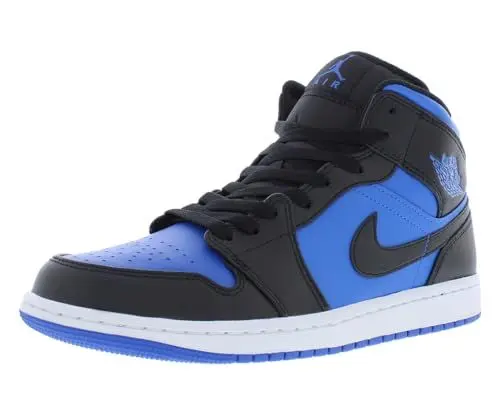 Produktbild: Nike Air Jordan 1 Mid Herren Trainers DQ8426 Sneakers Schuhe (UK 8 US 9 EU 42.5, black royal blue white 042)