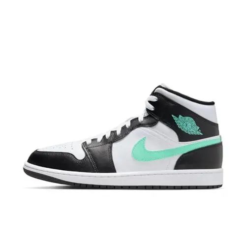 Produktbild: Nike Air Jordan 1 Mid Herren Trainers DQ8426 Sneakers Schuhe (UK 9.5 US 10.5 EU 44.5, White Green Glow Black 103)