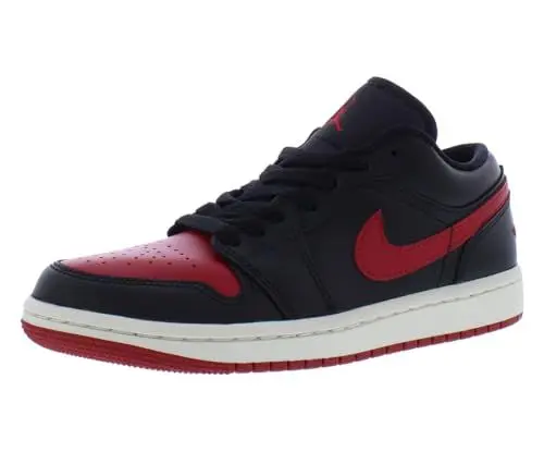 Produktbild: Nike Damen Air Jordan 1 Low Trainers DC0774 Sneakers Schuhe (UK 2.5 US 5 EU 35.5, Black Gym red sail 061)