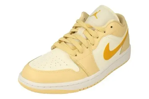 Produktbild: Nike Damen Air Jordan 1 Low Trainers DC0774 Sneakers Schuhe (UK 8.5 US 11 EU 43, sail Yellow Chrome Pale Vanilla 170)