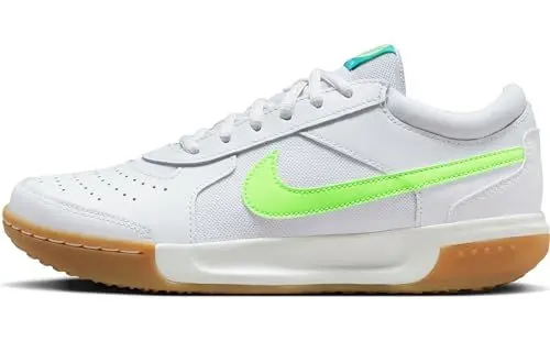 Produktbild: Nike Damen Court Air Zoom Lite 3 Sneaker, White/Lime Blast-Teal Nebula, 40.5 EU