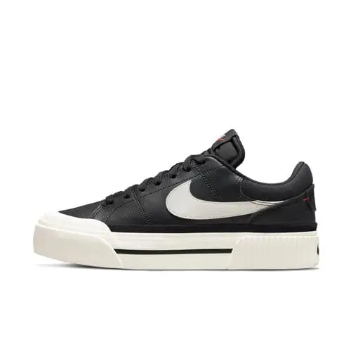 Produktbild: Nike Damen Court Legacy Lift Sneaker, Black/SAIL-White-Team ORANGE, 40.5 EU