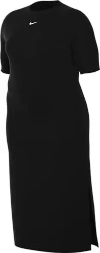 Produktbild: Nike Damen Kleid Sportswear Essntl Midi Dress, Black/White, DV7878-010, XL