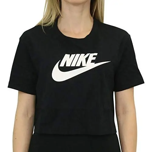 Produktbild: Nike Damen Sportswear Essential Kurz-t-shirt, Black/White, S EU