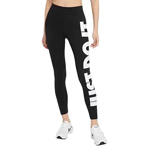 Produktbild: Nike Damen W Nsw Essntl Gx Hr Lggng Jdi Leggings, Black/White, S EU