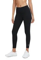 Produktbild: Nike Damen W Nsw Essntl Lggng 7/8 Lbr Mr Leggings, Black/White, S EU