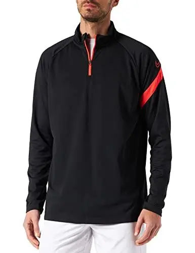 Produktbild: Nike Herren Academy Pro Drill Shirt, Black/Black/Bright Crimson, XL