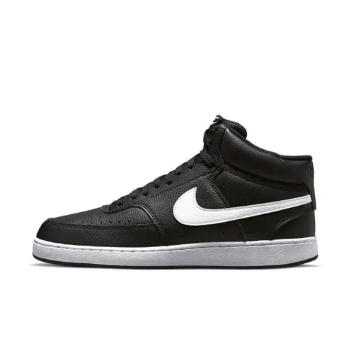 Produktbild: Nike Herren Court Vision Mid Next Nature Basketball Shoe, Black/White-Black, 43 EU