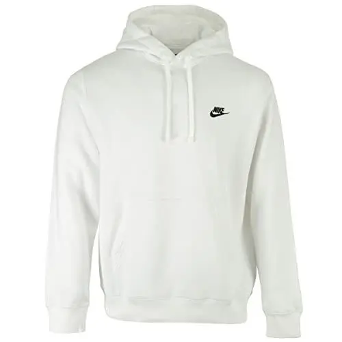 Produktbild: Nike Herren M Nsw Club Hoodie Po Bb Sweatshirt, White/White/Black, L EU