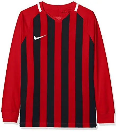 Produktbild: Nike Kinder Striped Division III Langarm Trikot, Mehrfarbig (University Red/Black/White), S