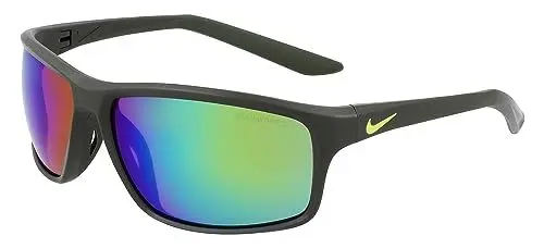 Produktbild: Nike Sun Unisex Adrenaline 22 Sonnenbrille, Matte Sequoia/Atomic Green-Brown with Green Mirror, Einheitsgröße