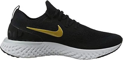 Produktbild: Nike WMNS Epic React Flyknit Laufschuhe, Mehrfarbig (Black/Metallic Gold/MTLC Platinum 013), 35.5 EU