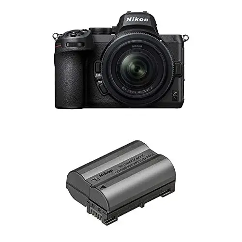 Produktbild: Nikon Z 5 Spiegellose Vollformat-Kamera + Nikon 24-50mm 1:4,0-6,3 VR (24,3 MP, Hybrid-AF mit 273 MF & Fokus-Assistent, eingeb.5-Achsen-Bildstabilisator, 4K UHD, 2X Speicherkartenfach) + EN-EL15c Akku
