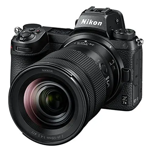 Produktbild: Nikon Z 7II KIT Z 24–120 mm 1:4 S (45,7 MP, 11 Bilder pro Sekunde, Hybrid-AF, 2 EXPEED-Prozessoren, doppeltes Speicherkartenfach, 4K UHD Video mit 10-Bit-HDMI-Ausgabe) Schwarz