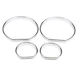 Produktbild: Nikou 4 stücke Auto Front Dashboard Tachometer Messgerät Dekoration Rahmen Zifferblatt Ringe Trim für E46