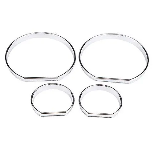 Produktbild: Nikou 4 stücke Auto Front Dashboard Tachometer Messgerät Dekoration Rahmen Zifferblatt Ringe Trim für E46