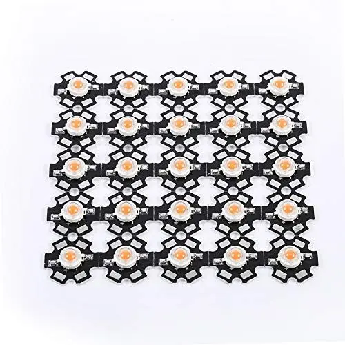 Produktbild: Nikou Chip LED - 25Pcs 3W LED Chip Vollspektrum 380nm-840nm Wellenlänge Pflanze wachsen Licht Chips Birne Lampe Perlen (Auflage : with PCB)