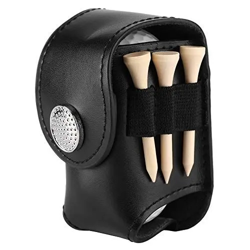 Produktbild: Nikou Golfballtasche, Golfballhalter Clip Golfbälle Tees Taschen Golf Teebeutel Utility Pouch für Golf Tackle Set mit Bällen Tees (Farbe : Schwarz)