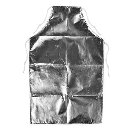 Produktbild: Nikou Hitzebeständige Schürze, 1000 Grad Aluminiumfolie Schürze Hochtemperatur Arbeitsschürze Flammwidrige Schweißschürze, Schutzkleidung für Arbeits Hausmannskost
