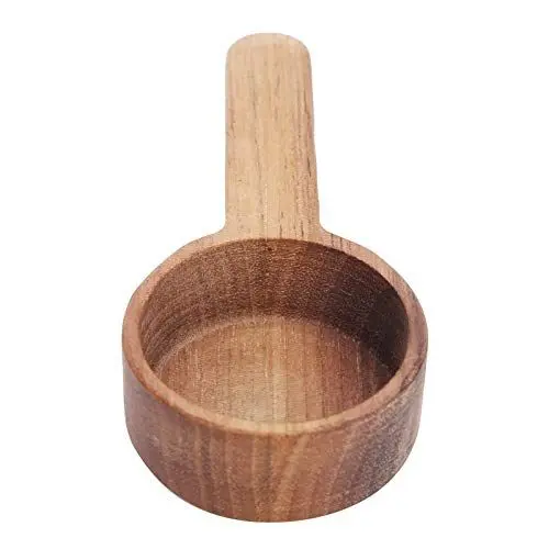 Produktbild: Nikou Kaffeelöffel Holz Messlöffel Küchensuppenlöffel, Portionierer Küchenmesslöffel Werkzeuge für Mehl Teeblatt Kaffeebohnen Gewürze (Short Handle 8g)
