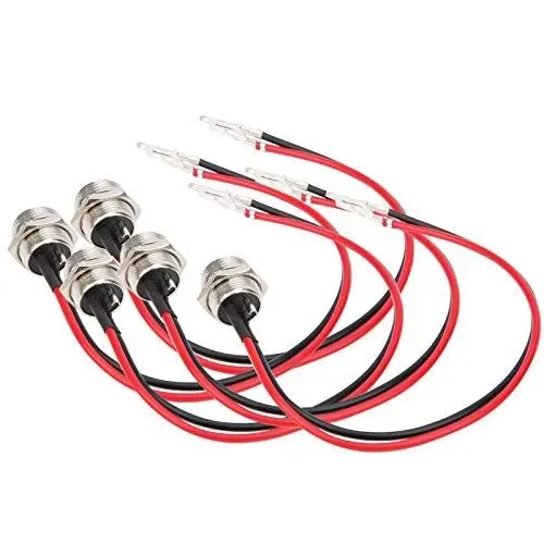Produktbild: Nikou Ladegerätanschluss für Elektroroller - 5-teiliger wasserdichter 3-poliger Inline-Ladeanschluss für runde Ladeanschlüsse mit Kappe für Elektroroller