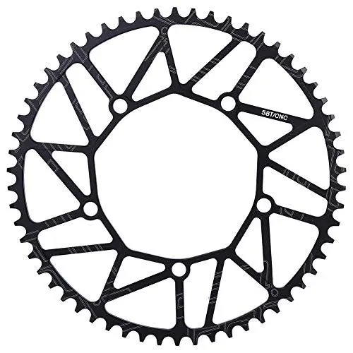 Produktbild: Nikou Positive negative kurbelgarnitur Kette kettenblatt Zähne im Freien 130BCD Fahrrad schmale breite Kettenblätter, perfekt für die meisten Fahrrad Rennrad Mountainbike(58T)