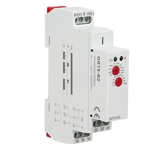 Produktbild: Nikou Zeitrelais, Verzögerungsrelais AC230 GRT8-B2 Analog Einstellbare Zeitverzögerung Relais, Ausschaltverzögerung Mini Einzelfunktions Zeitrelais DIN Rail Haushalt Schütz Zeitschaltuhren