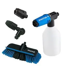 Produktbild: Nilfisk Car Cleaning Kit 4 Set - Super Foam Schaumsprüher + Bürste + Autodüse + Unterfahrdüse - Hochdruckreiniger Zubehör