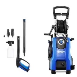Produktbild: Nilfisk E 145.4 Bar Hochdruckreiniger + Schaumsprüher - Pressure Washer für die Reinigung von Außenbereichen und die Autowäsche (2100 W), Blau