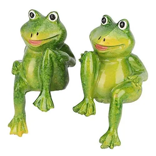 Produktbild: Nimomo 2PCS Harz Frösche Statue, Figuren Deko Dekoration langlebige Gartendekoration, Skulptur Outdoor Garten für Home Desk Ornament Zuhause Schreibtisch