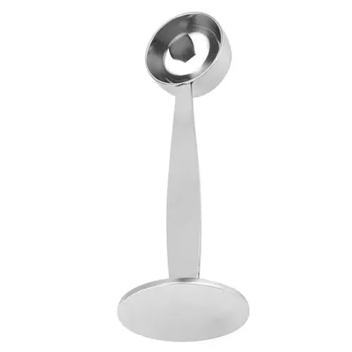 Produktbild: Nimomo Kaffeelöffel, Kaffee Messlöffel, Kaffee-Tamping-Messlöffel, Doppelzweck-Tamping-Messlöffel aus Edelstahl für Kaffeebohnenpulver