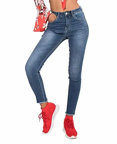 Produktbild: Nina Carter Art: P077 Damen Skinny Fit Jeanshosen HIGH Waist Jeans (Blau (P077-1), XS)