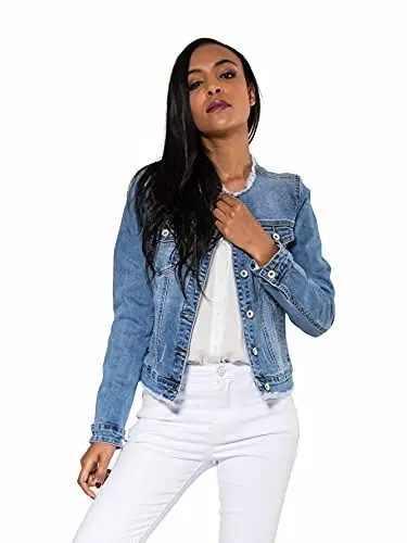 Produktbild: Nina Carter Art: S337 Damen Jeansjacke Denim-Jacke Übergangsjacke (Blau (S337), M, m)